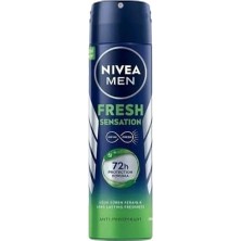 MarkEntegra Nıvea Men Erkek Sprey Deodorant Fresh Sensation 150 Ml, Ter ve Ter Kokusuna Karşı 72 Saat Anti-Perspirant Koruma, Ferah Koku