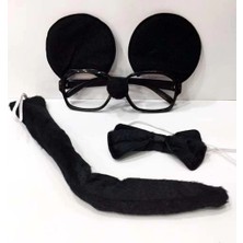 Mudanis Mickey Mouse Gözlüğü Papyonu Kuyruğu Seti