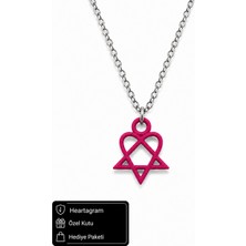 Herşey Nota Heartagram Sembol Tasarımlı Gotik Kolye Hediye – Modern Alternatif Tarz Kolye