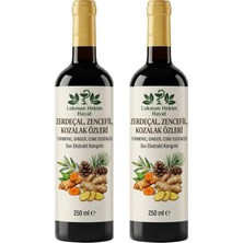 2 x 250 ml Zerdeçal, Zencefil & Kozalak Özleri Sıvı Ekstrakt Karışımı Lokman Hekim Hayat