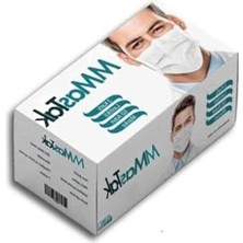 Hakay 50 Adet Beyaz Cerrahi Maske - Burun Telli Medikal Kullanım