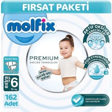 Molfix Premium 6 Beden Bebek Bezi Ultra Fırsat Paketi 54X3 162 Adet