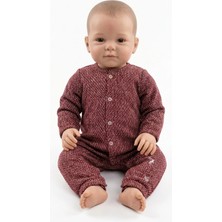 Güler Butik Kırmızı Beyaz Desenli Yenidoğan Bebek Tulum