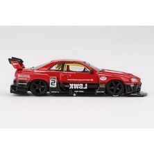 Hakay Mini Gt 1/64 Nissan LB-ER34 Super Silhouette Skyline Kırmızı/siyah (Sağ Kol) Bitmiş Ürün MGT00843-R