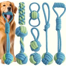 Hakay 7 Parça Halat Oyuncak Seti, Köpekler Için Eğitim ve Eğlence