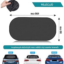 Hakay Araç Arka Cam Için Vantuzlu Güneşlik Perde 100X50 cm
