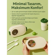 Dörtel Tedarik Sevimli Öğle Yemeği Kutusu, Okulda Gençler Ve Çocuklar İçin Taşınabilir 2 Bölmeli Saklama Kabı Pembe