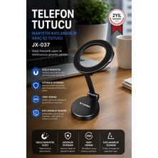 Yenilig Telefon Tutucu Manyetik Katlanabilir Masaüstü Stand 1080° Dönebilen Magsafe Uyumlu Telefon Standı JX037 Siyah