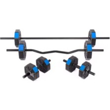 Hakay Düz ve Z Barlı Dumbbell Seti, 30 kg Ağırlık