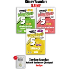 Günay Yayınları 2026 Yeni 5 Sınıf Türkçe-Din- Sosyal -Bumerang Haftalık Denemeler Maarif Model Uygun