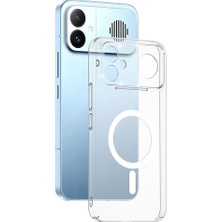 Ceponya Xiaomi Poco F8 Ultra Kılıf Kamera Korumalı Magsafe Şarj Özellikli Lüx Şeffaf London Silikon Kapak
