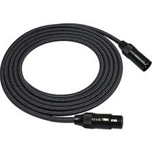 Hakay Kaliteli Balanslı Xlr Erkek-Dişi Kablo, 2 Metre Uzunluk