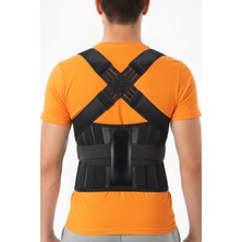 Dik Duruş Korsesi Kolonlu Bel Destek Korsesi Dik Durma Korsesi Siyah Unisex