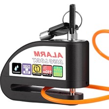 Hakay 110DB Alarmlı Motosiklet Disk Kilidi ve Taşıma Kılıfı