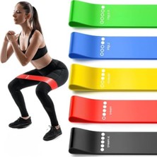 Hakay 5 Adet Farklı Dirençte Pilates ve Aerobik Bandı Seti - Evde Spor Için Ideal