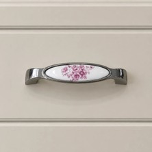 Gürçay Nobel Porselen Kulp 128MM Pembe Çiçekli (2 Adet)