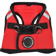 Hakay Reflektörlü Yumuşak Yelek Harness - Kırmızı - L Beden