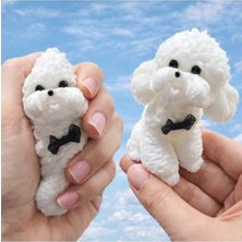 Hakay Yumuşak Köpek Oyuncağı, 10 cm Uzunlukta ve Beyaz Renkli Tasarım