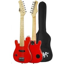 Hakay Kırmızı 30 Inç Amfili Elektro Gitar Seti - 4-6 Yaş Için