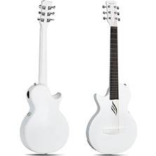 Hakay Beyaz Renk Elektro Akustik Gitar - Yüksek Kalite Ses Performansı