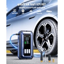 Hakay 16000MAH Jump Starter Akü Takviye Cihazı - Taşınabilir Set