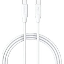 PD25TK Type-C To Type-C Pd 25W Hızlı Data/şarj Kablosu 1 Metre Beyaz