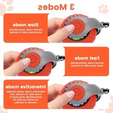 Hakay Hareketli Akıllı Kedi Topu, 3 Modlu, USB Şarjlı, 5 cm