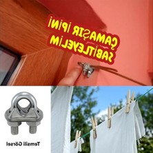 Hakay Çelik Halat Sıkma Klemens, 6mm Boyutunda 4 Adet Set
