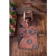 Uygur Home Xxl - Tekir Kedi Elekli Kedi Kum Paspası - Çift Katmanlı Petek Dokulu Kedi Kumu Yakalama Paspası - 60X120 cm