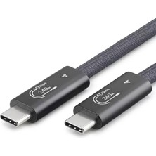 Aydogan's Ayd Type-C Usb4 40 Gbps 240W 8k 60 Hz Şarj ve Data Kablosu 0.5 M Siyah HDX7885