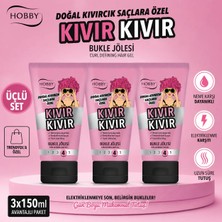 Hobby Kıvır Kıvır Bukle Jölesi 150 ml 3 Adet Doğal Kıvırcık Saçlar İçin Elektriklenmeye Karşı Dayanıklı