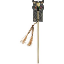 Hakay Zilli Matatabi Saçlı Kedi Oyuncağı, 50 cm Uzunluk