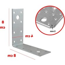 Hakay 10 Adet Metal Köşebent - 40X80X80 mm Bağlantı Aparatı