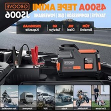 Hakay 4500A Taşınabilir Jump Starter ve Lastik Şişirme Kompresörü