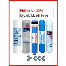 Netsu Philips Aut 3060-3061 Uyumlu/Muadil Su Arıtma Cihazı Filtresi 5'li Su Arıtma Filtre seti