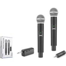 Aydogan's Ayd Uhf Kablosuz 2 Mikrofonlu Set 6.35 mm Siyah HDX2802