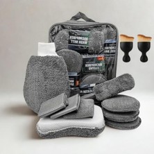 Hakay 11 Parça Mikrofiber Oto Yıkama Seti, Fırça ve Bez ile Tam Set