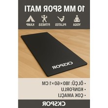 Hakay Siyah Pilates Egzersiz Matı, 10 mm Kalınlığında