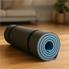 Hakay 16MM Mavi-Siyah Pilates Matı, Ekstra Kalın ve Rahat