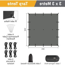 Hakay 300X300 cm Su Geçirmez Tarp Tente, Gölgelik Örtü, Yeşil