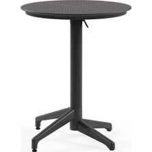 Tilia Moon Katlanır Masa Ø60 cm Antrasit - Bahçe, Balkon, Kafe, Restoran Için, Iç ve Dış Mekan