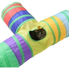 Hakay 60 x 80 x 30 cm Renkli Kedi ve Köpek Oyun Tüneli
