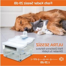 Hakay Sensörlü Akıllı Kedi Su Sebili, Otomatik Su Pınarı, Beyaz