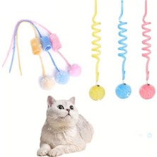 Hakay Yaylı Elastik Toplu Yapışkanlı Kedi Oyuncağı - 1 Adet