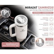 Hakay Bpa Içermeyen, Sızdırmaz Yedek Kapaklı 40 Oz Termos Kapağı, Krem Rengi