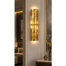 Nazarium Taç Gold Kasa Dekoratif Ledli Duvar Aplik Pilli ve Elektrikli 3200K Gün Işığı