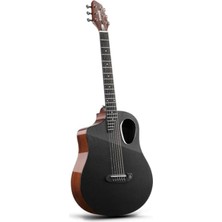 Hakay Karbon Fiber Akustik Gitar - Parlak Kahverengi