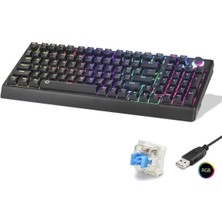 Aydogan's Ayd Mekanik Gaming Klavye 104 Tuş Blue Switch Rgb - Siyah G500XB
