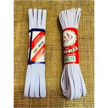 Hakay 2 Adet Beyaz Bel Paça 10 Metre Don Lastiği, Yuvarlak ve Yassı