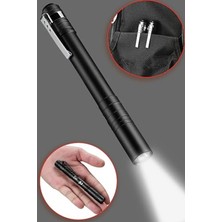 Hakay Telvesse 3 Mod Şarjlı LED M Tipi El Feneri Zoomlu Flaşörlü Polis Feneri 5 Watt Beyaz Işık 300 Lümen
